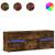 Dulap TV cu LED, stejar fumuriu, 140x34x50 cm, lemn prelucrat GartenMobel Dekor