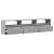 Comodă TV de perete cu lumini LED, gri beton, 180x31x45 cm GartenMobel Dekor