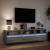 Comodă TV de perete cu lumini LED, gri sonoma, 180x31x45 cm GartenMobel Dekor