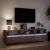 Dulap TV de perete cu lumini LED, stejar maro, 180x31x45 cm GartenMobel Dekor