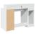Birou cu lumini LED, alb, 120x55x91 cm, lemn prelucrat GartenMobel Dekor