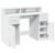 Birou cu lumini LED, alb, 120x55x91 cm, lemn prelucrat GartenMobel Dekor