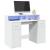 Birou cu lumini LED, alb, 120x55x91 cm, lemn prelucrat GartenMobel Dekor