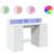 Birou cu lumini LED, alb, 120x55x91 cm, lemn prelucrat GartenMobel Dekor