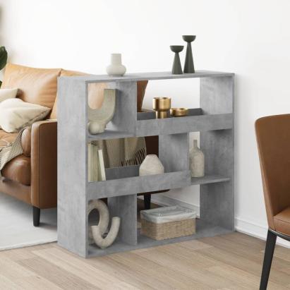 Bibliotecă, gri beton, 100x33x94,5 cm, lemn prelucrat GartenMobel Dekor