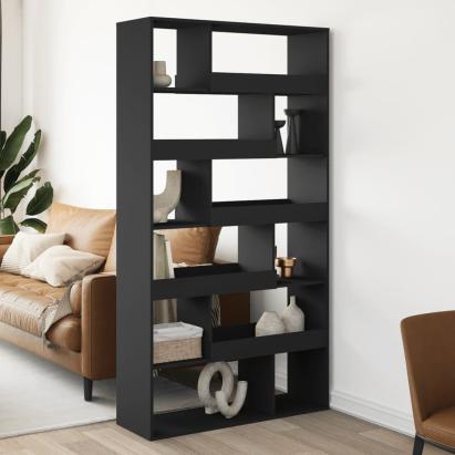 Separator de cameră, negru, 100x33x187,5 cm, lemn prelucrat GartenMobel Dekor