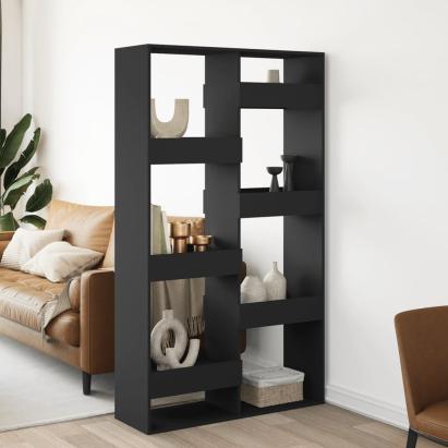 Separator de cameră, negru, 100x33x175 cm, lemn prelucrat GartenMobel Dekor