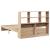 Pat cu bibliotecă fără saltea, 140x200 cm, lemn masiv de pin GartenMobel Dekor