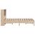 Pat cu bibliotecă fără saltea, 160x200 cm, lemn masiv de pin GartenMobel Dekor