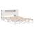 Pat cu bibliotecă fără saltea, alb, 150x200 cm, lemn masiv GartenMobel Dekor