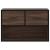 Dulap TV, stejar maro, 60x31x39,5 cm, lemn prelucrat și metal GartenMobel Dekor