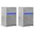 Noptiere cu lumini LED, 2 buc., gri beton, lemn prelucrat GartenMobel Dekor