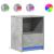 Noptiere cu lumini LED, 2 buc., gri beton, lemn prelucrat GartenMobel Dekor