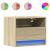 Noptiere montate pe perete cu lumini LED, 2 buc., stejar sonoma GartenMobel Dekor