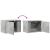 Noptiere montate pe perete cu lumini LED, 2 buc., gri beton GartenMobel Dekor
