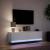 Dulap TV de perete cu lumini LED, alb, 140x31x38 cm GartenMobel Dekor