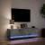 Comodă TV de perete cu lumini LED, gri beton, 140x31x38 cm GartenMobel Dekor