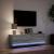 Comodă TV de perete cu lumini LED, gri sonoma, 140x31x38 cm GartenMobel Dekor