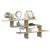 Raft de perete, stejar sonoma, 124,5x18x60,5 cm, lemn prelucrat GartenMobel Dekor
