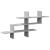 Raft de perete, gri beton, 124,5x18x60,5 cm, lemn prelucrat GartenMobel Dekor