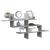 Raft de perete, gri beton, 124,5x18x60,5 cm, lemn prelucrat GartenMobel Dekor