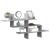Raft de perete, gri sonoma, 124,5x18x60,5 cm, lemn prelucrat GartenMobel Dekor