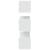 Rafturi de perete, 3 buc., alb, 80x18x18 cm, lemn prelucrat GartenMobel Dekor