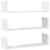 Rafturi de perete, 3 buc., alb, 80x18x18 cm, lemn prelucrat GartenMobel Dekor
