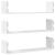 Rafturi de perete, 3 buc., alb, 80x18x18 cm, lemn prelucrat GartenMobel Dekor