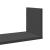 Rafturi de perete, 3 buc., negru, 80x18x18 cm, lemn prelucrat GartenMobel Dekor
