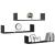 Rafturi de perete, 3 buc., negru, 80x18x18 cm, lemn prelucrat GartenMobel Dekor
