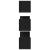 Rafturi de perete, 3 buc., negru, 80x18x18 cm, lemn prelucrat GartenMobel Dekor