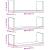 Rafturi de perete, 3 buc., negru, 80x18x18 cm, lemn prelucrat GartenMobel Dekor
