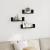Raft de perete, 3 buc., negru, lemn prelucrat GartenMobel Dekor