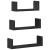 Raft de perete, 3 buc., negru, lemn prelucrat GartenMobel Dekor