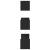 Raft de perete, 3 buc., negru, lemn prelucrat GartenMobel Dekor