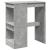 Masă de bar cu raft gri beton 90x47,5x103,5 cm lemn prelucrat GartenMobel Dekor