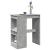 Masă de bar cu raft gri beton 90x47,5x103,5 cm lemn prelucrat GartenMobel Dekor