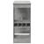 Masă de bar cu raft gri beton 90x47,5x103,5 cm lemn prelucrat GartenMobel Dekor