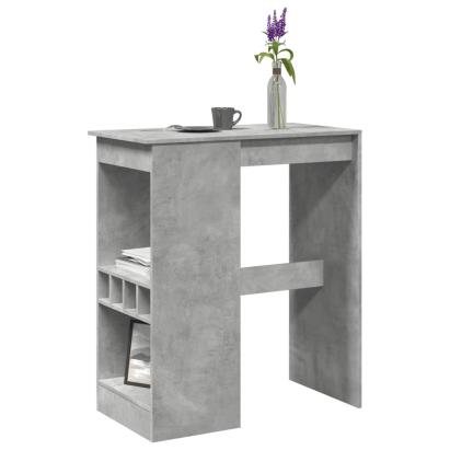 Masă de bar cu raft gri beton 90x47,5x103,5 cm lemn prelucrat GartenMobel Dekor