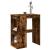 Masă bar cu raft stejar fumuriu 90x47,5x103,5 cm lemn prelucrat GartenMobel Dekor