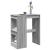 Masă bar cu rafturi gri sonoma 90x47,5x103,5 cm lemn prelucrat GartenMobel Dekor