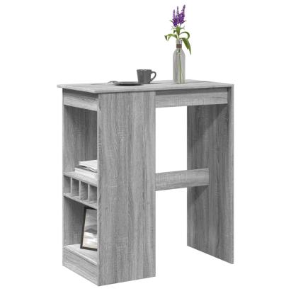 Masă bar cu rafturi gri sonoma 90x47,5x103,5 cm lemn prelucrat GartenMobel Dekor