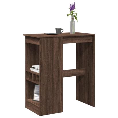 Masă bar cu rafturi stejar maro 90x47,5x103,5 cm lemn prelucrat GartenMobel Dekor