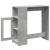 Masă de bar cu rafturi gri beton 101x40x103,5 cm lemn prelucrat GartenMobel Dekor