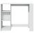 Masă de bar cu raft, alb, 124x46x103,5 cm, lemn prelucrat GartenMobel Dekor