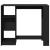 Masă de bar cu raft, negru, 124x46x103,5 cm, lemn prelucrat GartenMobel Dekor