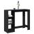 Masă de bar cu raft, negru, 124x46x103,5 cm, lemn prelucrat GartenMobel Dekor