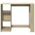 Masă bar cu raft stejar Sonoma, 124x46x103,5 cm, lemn prelucrat GartenMobel Dekor