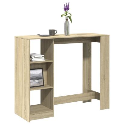Masă bar cu raft stejar Sonoma, 124x46x103,5 cm, lemn prelucrat GartenMobel Dekor